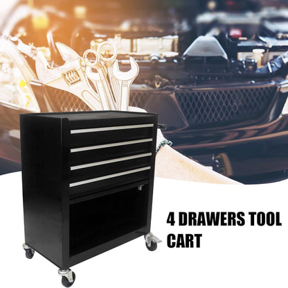 26" Rolling Tool Chest, 5-Drawer Tool Box, Wheels Lockable Tool Cabinet Organizer, Portable Tool Cabinet Organizer with Locking System & Drawer Liners, Tool Storage Cart for Garage, Workshop