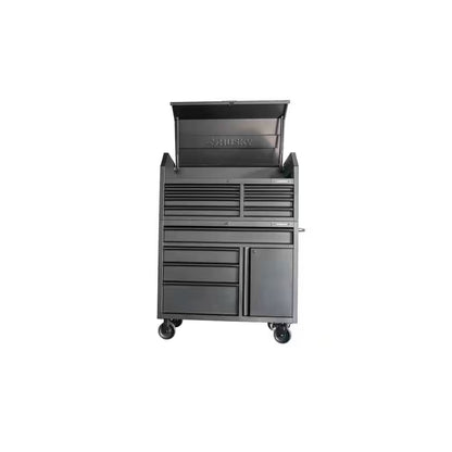 HD 46 In. Wide 24.5 In. Deep 12-Drawer Tool Chest and Rolling Cab Set, Matte Black