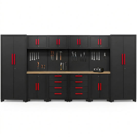 Garage Storage Cabinet System - 2 * 6-Pcs Workshop Set