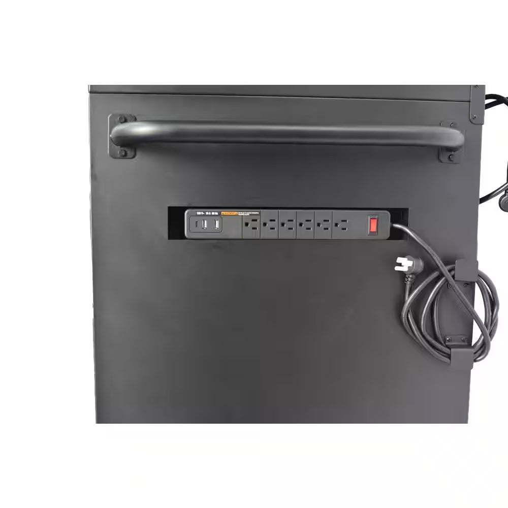 HD 46 In. Wide 24.5 In. Deep 12-Drawer Tool Chest and Rolling Cab Set, Matte Black
